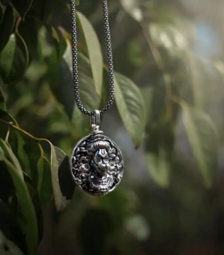 Hanumanji Strength Silver Pendent