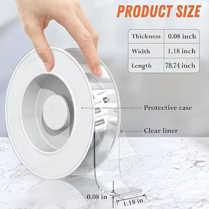 XL Double-Sided Nano Tape, Clear & Tough (Buy 1, Get 1 Free)