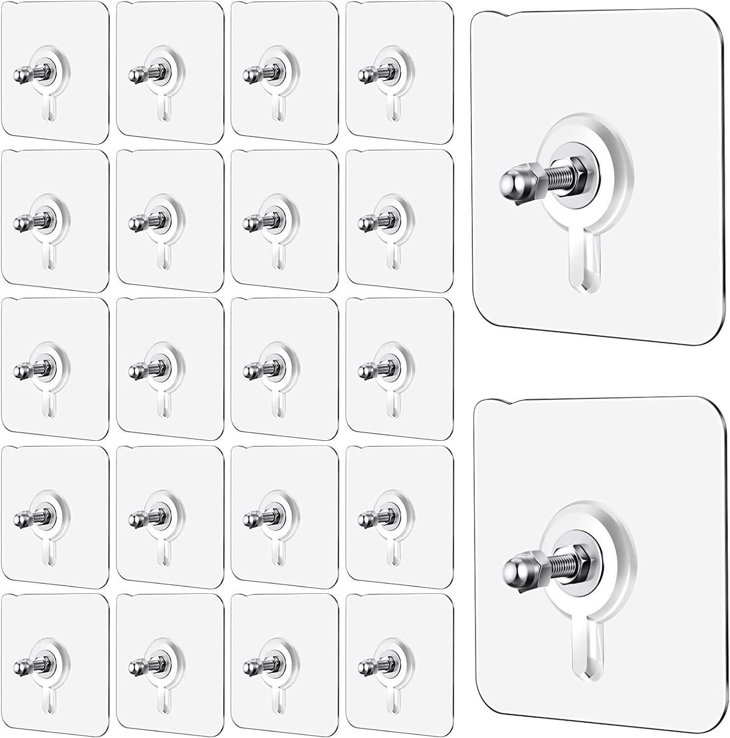 Self Adhesive Heavy Duty Hooks (10Pcs)