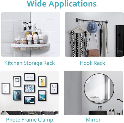 Self Adhesive Heavy Duty Hooks (10Pcs)