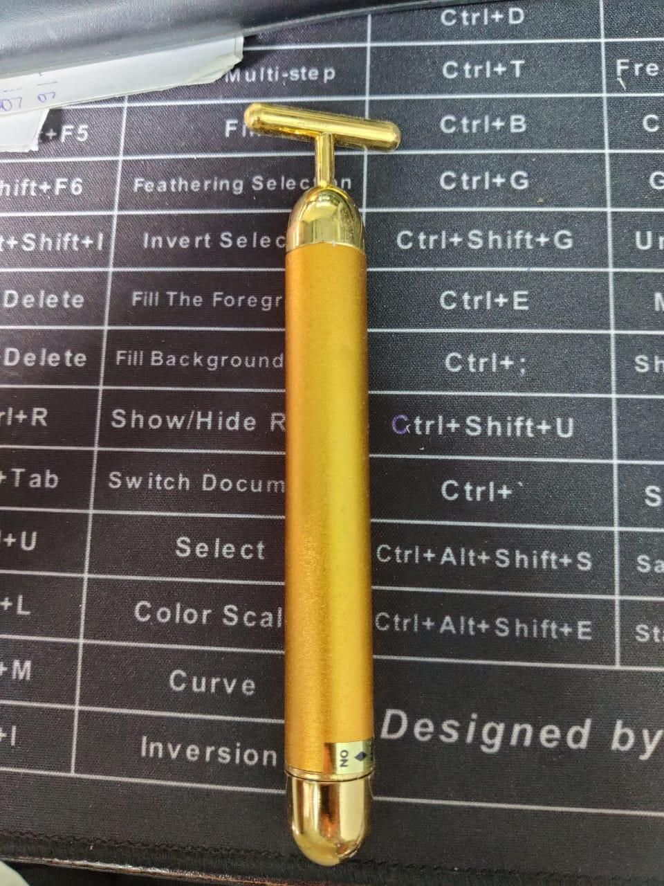 24K Gold Electric Facial Massager