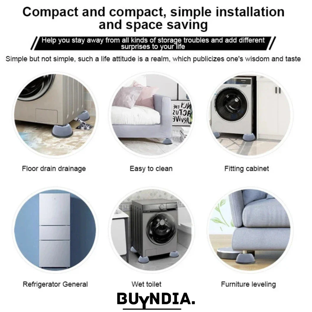 Anti Vibration Washing Machine Pads (Set of 4)