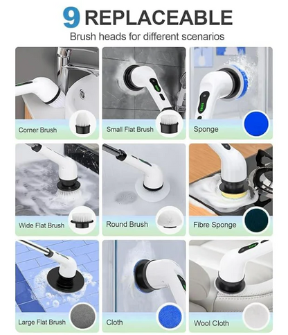 Cleanistic Electric Spin Scrubber (9-in-1)