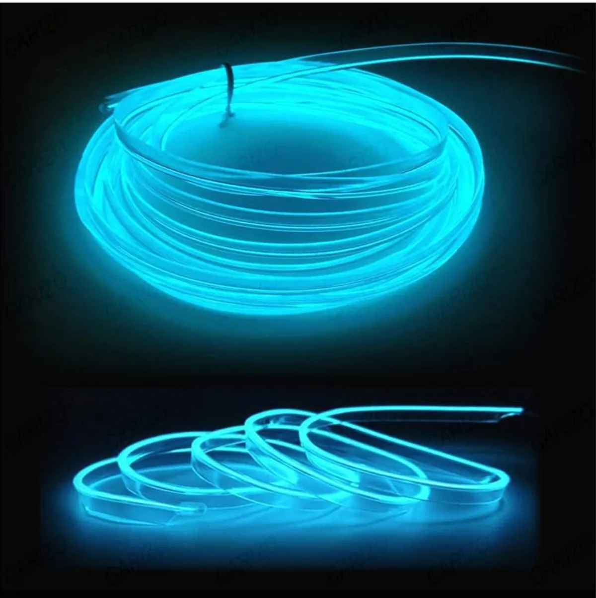 Car Interior Glowing Led Strip Lights (5M, Ice Blue)