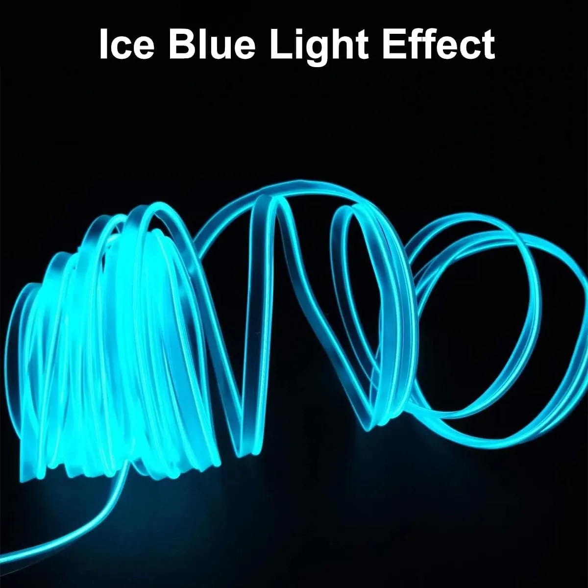Car Interior Glowing Led Strip Lights (5M, Ice Blue)