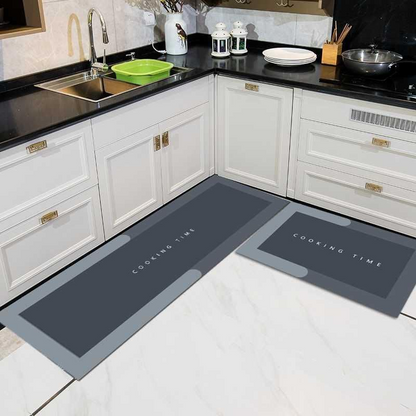 2-piece waterproof memory foam kitchen mat set